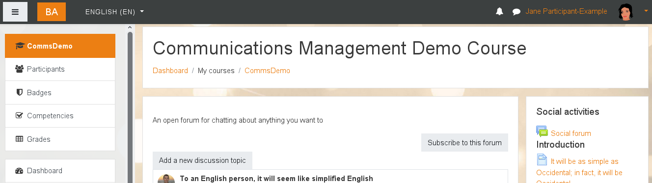 header image of Moodle course