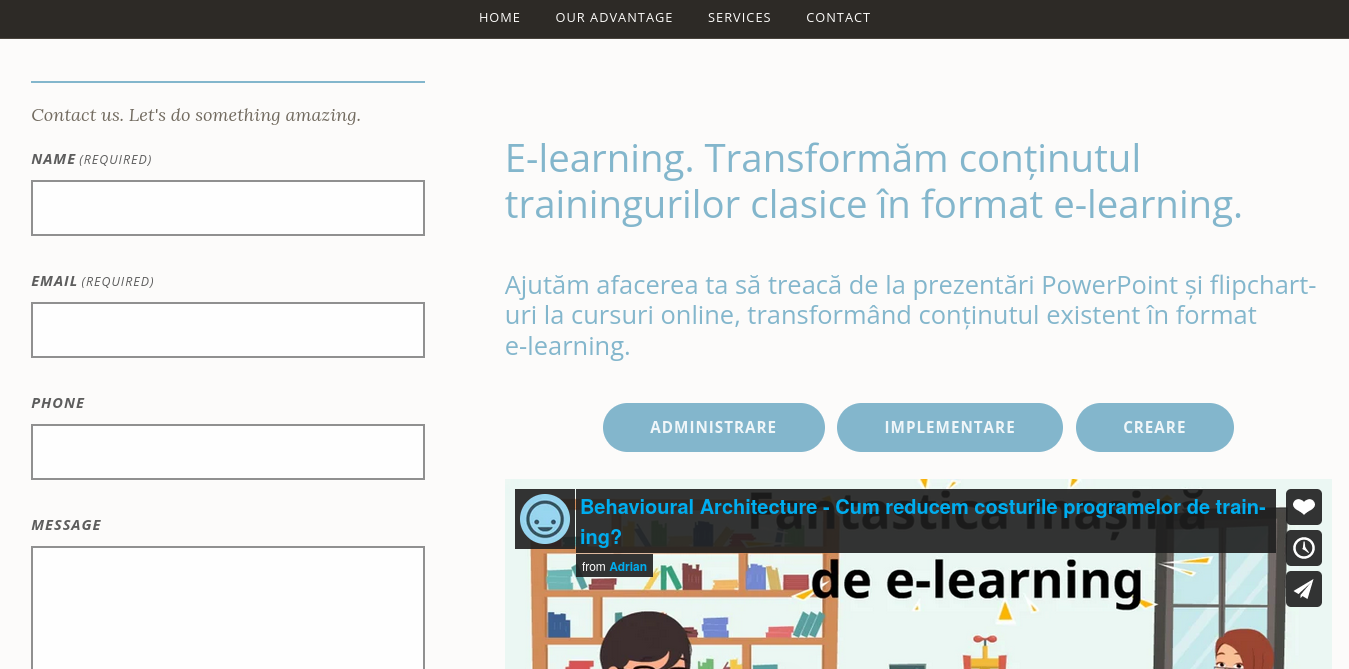 behavioural.ro page in Romanian